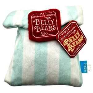 BARK BOX | NEW Brindlecoats Belly Beans Medium Plush Dog Toy Crinkle Squeaks